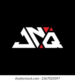 JNQ triangle letter logo design with triangle shape. JNQ triangle logo design monogram. JNQ triangle vector logo template with red color. JNQ triangular logo Simple, Elegant, and Luxurious design.