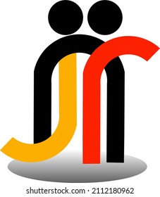 jnr letter logo illustration, black background.
