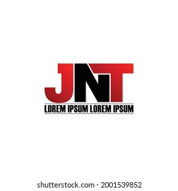 Vector de diseño del logotipo de la letra JNT