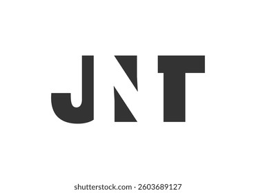 JNT logo design. Initial letter J N T bold font style for tech startups, consulting, corporate branding. Creative company name, headlines typography identity, trendy logotype. Vector illustration.