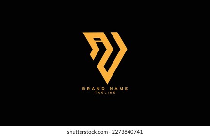 JNU, NJU, JU, UJ, Abstract initial monogram letter alphabet logo design