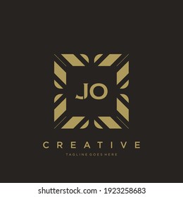JO Initial letter luxury ornament monogram logo template vector.