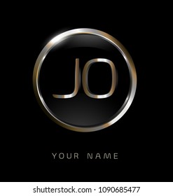 Jo Initial Letters Circle Elegant Logo Stock Vector (Royalty Free ...