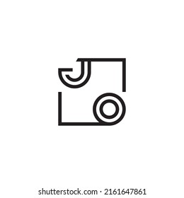 JO letras iniciales del logotipo en un diseño profesional de alta calidad que se imprimirán bien en cualquier medio impreso