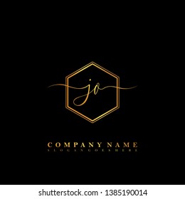 JO Initial luxury handwriting logo vector