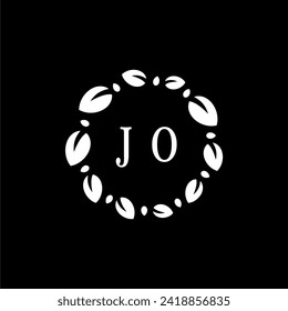 JO Initials Letter Nature Logo Vector Art Icons and Graphics