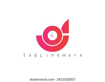 JO Latter Clock logo. This logo can be used for watchmakers design
