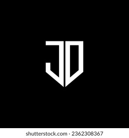 JO letter logo design with black background in illustrator. Vector logo, calligraphy designs for logo, Poster, Invitation, etc.