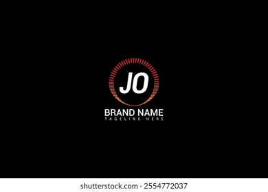 JO letter logo design on black background. JO creative initials letter logo concept. JO unique design