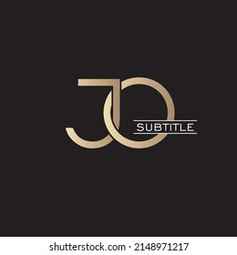JO letters design in combination with small subtitle