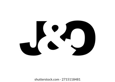 JO Logo Design in fettgedrucktem Stil. Schwarz-weißes Identitätssymbol. Modernes Typografie-Emblem. Symbol für Unternehmensbranding. Minimale Geschäftsvorlage.