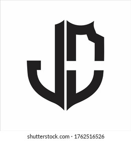 Estilo Escudo del logotipo JO Plantilla de diseño de monograma sobre fondo blanco