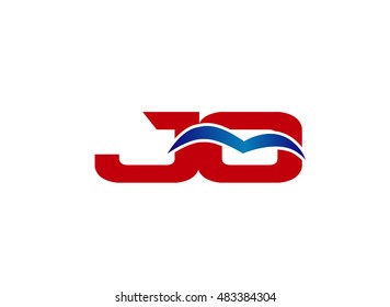 JO Logo. Vector Graphic Branding Letter Element
