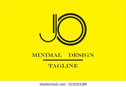 JO Minimal Logo design Vector Art Unique Design