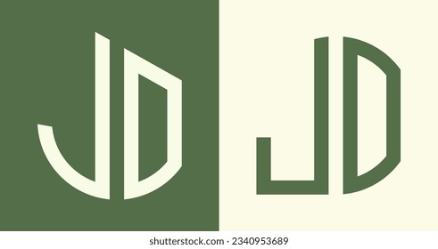 JO modern initial letter logo design vector bundle. It will be suitable for which company or brand name start those initial.
