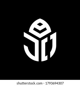 JO-Monogramm-Logo mit Design-Vorlage für Cypress-Formen im luxuriösen Stil