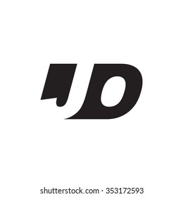 JO negative space letter logo