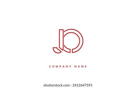 JO, OJ Abstract Letters Logo Monogram