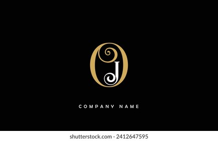 JO, OJ Abstract Letters Logo Monogram