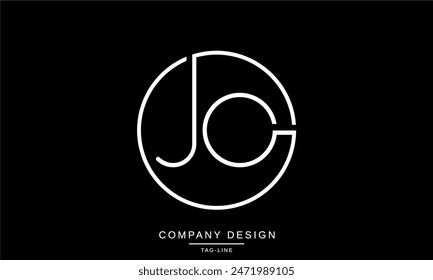 JO, OJ Abstract Letters Logo Monogram Design Font Vector