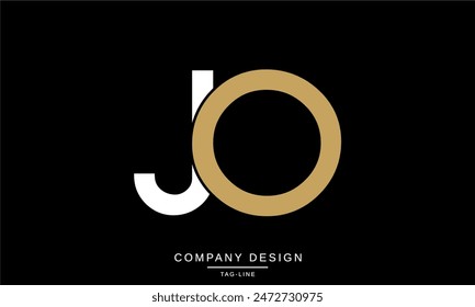 JO, OJ Abstract Letters Logo Monogram Design Font Vector