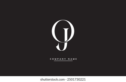 JO, OJ Abstract Letters Logo Monogram