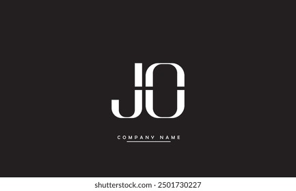 JO, OJ Abstract Letters Logo Monogram
