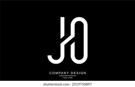 JO, ABl. Abstrakte Buchstaben Logo Monogramm Design Font