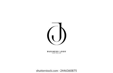 JO, OJ, J, O, Abstract Letters Logo Monogram