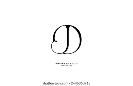 JO, OJ, J, O, Abstract Letters Logo Monogram