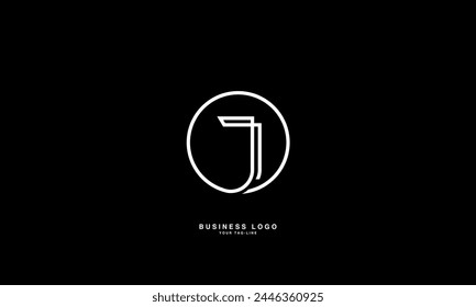 JO, OJ, J, O, Letras Abstractas Logo Monograma
