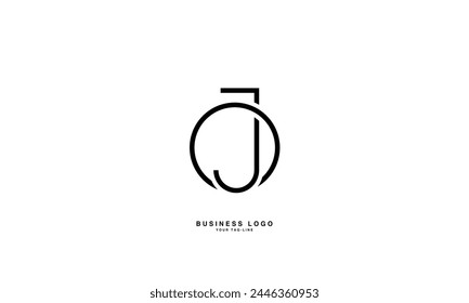 JO, OJ, J, O, Abstract Letters Logo Monogram