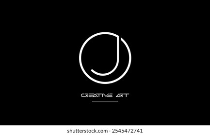 JO, OJ, J, O letras abstratas monograma de logotipo