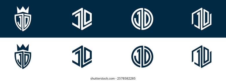 JO OJ letter logo set design