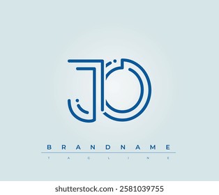 JO Technology Letter Logo Template. This tech letter logo is a graphic mark that uses letters to represent a technology company.