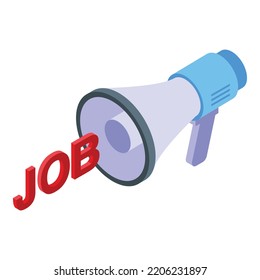 Job Advertise Icon. Isometric Of Job Advertise Vector Icon For Web Design Isolated On White Background