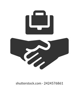 Icono de acuerdo de trabajo, gráficos vectoriales