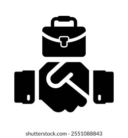 Icono de Acuerdo de trabajo, Vector gráfico