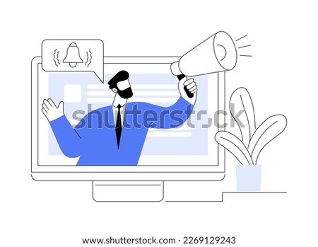 Job alert abstract concept vector illustration. Job notification, career alert, work opportunity information, online application status, digital hr, human resources service abstract metaphor.