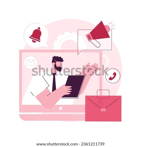 Job alert abstract concept vector illustration. Job notification, career alert, work opportunity information, online application status, digital hr, human resources service abstract metaphor.