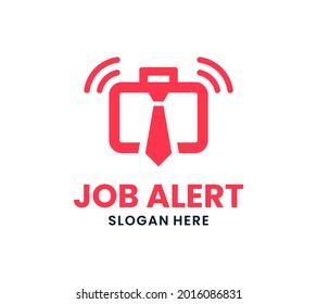 Job Alert Logo Template Design. Employment Notification Vector Illustration