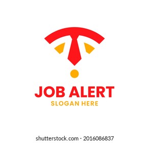 Job Alert Logo Template Design. Employment notification vector illustration