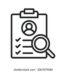 Job Analysis icon vector image. Can also be used for HR. Suitable for mobile apps, web apps and print media.