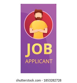 Job applicant icon. Cartoon of job applicant vector icon for web design isolated on white background