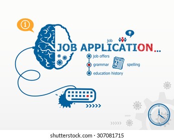 Job application design illustration concepts for business, consulting, finance, management, career.  