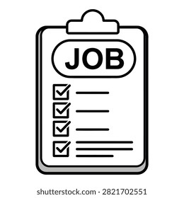 A job application form on a clipboard with checkboxes, representing employment and recruitment