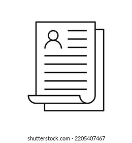 job application icon. Approved resume outline icon. linear style sign for mobile concept and web design. Job application approved. 