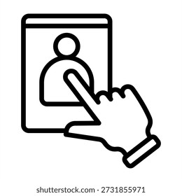 Job Application Icon - Black Outline Icons Style For Accounting and Business
