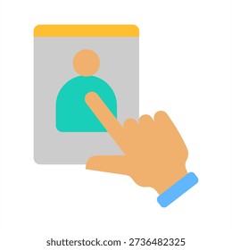 Job Application Icon - Flat Color Icons For Human Resources Management