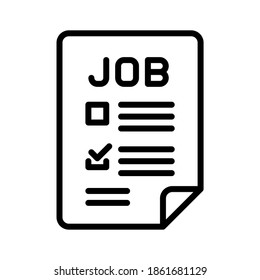 Icono de aplicación de trabajo. Vector de línea. Aislar sobre fondo blanco.